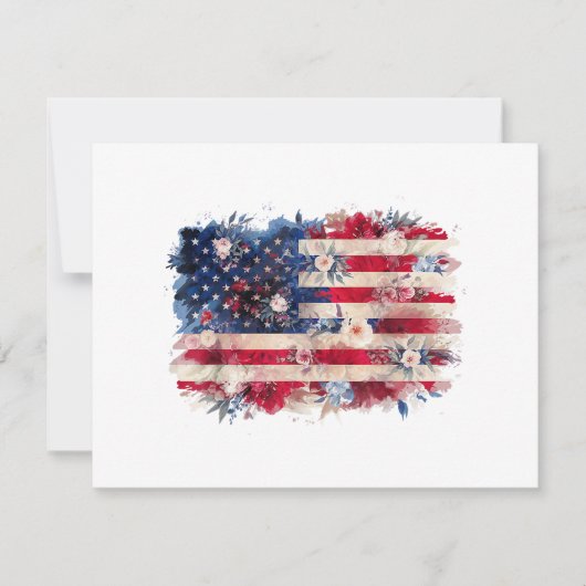 Floral American Flag 4. Juli Unabhängigkeitstag (Vorderseite)