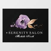 Floral-Amethyst Lila ID294 Fensteraufkleber (Blatt)