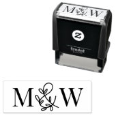 Floral Ampersand #1 Couple Wedding 2 Initial Monog Permastempel (Beispiel)