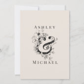 FLORAL AMPERSAND Blush Engagement Party Einladung (Rückseite)