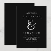 Floral Ampersand | Dramatische Schwarze Hochzeit