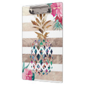 Floral Ananas gestreift Klemmbrett (Links)