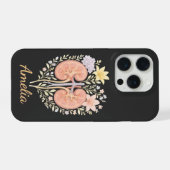 Floral Anatomical Kidney Nephrology Nurse and Tech iPhone Hülle (Rückseite (Horizontal))