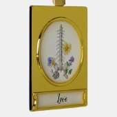 Floral Anatomy - Vertebrae, Hip Bone Banner-Ornament Gold (Rechts)