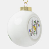 Floral Anatomy - Vertebrae, Hip Bone Keramik Kugel-Ornament (Links)