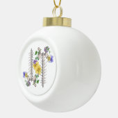 Floral Anatomy - Vertebrae, Hip Bone Keramik Kugel-Ornament (Rechts)