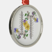 Floral Anatomy - Vertebrae, Hip Bone Ornament Aus Metall (Rechts)