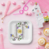 Floral Anatomy - Vertebrae, Hip Bone Pappteller (Party)