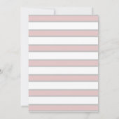 Floral Anchor Nautical Wedding Dusty Rose Streifen Einladung (Rückseite)