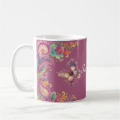 Floral and Butterfly Paisley Kaffeetasse (Links)