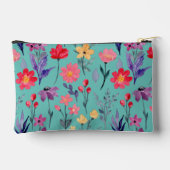 Floral And Glamour Seamless Pattern Nature Zubehörtasche (Rückseite)