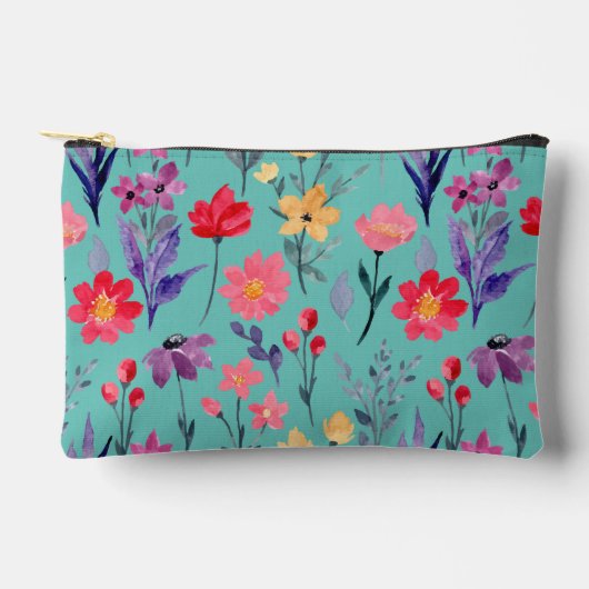 Floral And Glamour Seamless Pattern Nature Zubehörtasche (Vorderseite)