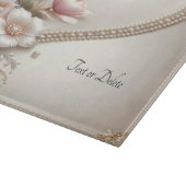 Floral and Pearl Embellishments Cutting Board Schneidebrett (Ecke)