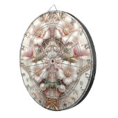 Floral and Pearl Embellishments Dartboard Dartscheibe (Vorderseite rechts)