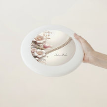 Floral and Pearl Embellishments Frisbee