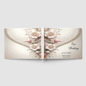Floral and Pearl Embellishments Guest Book Gästebuch (Voll)