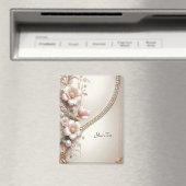 Floral and Pearl Embellishments Magnet (In Situ (Geschirrspüler))