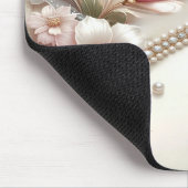 Floral and Pearl Embellishments Mousepad (Ecke)