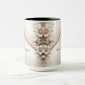 Floral and Pearl Embellishments Mug Tasse (Zentrum)