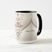 Floral and Pearl Embellishments Mug Tasse (VorderseiteRechts)