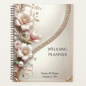 Floral and Pearl Embellishments Planner Planer (Vorderseite)