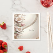 Floral and Pearl Embellishments Serviette (Beispiel)