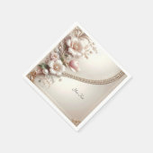 Floral and Pearl Embellishments Serviette (Ecke)