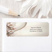 Floral and Pearl Return Address Label (Insitu)