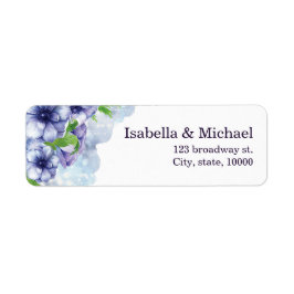 Floral Anemone Lila Wedding Address