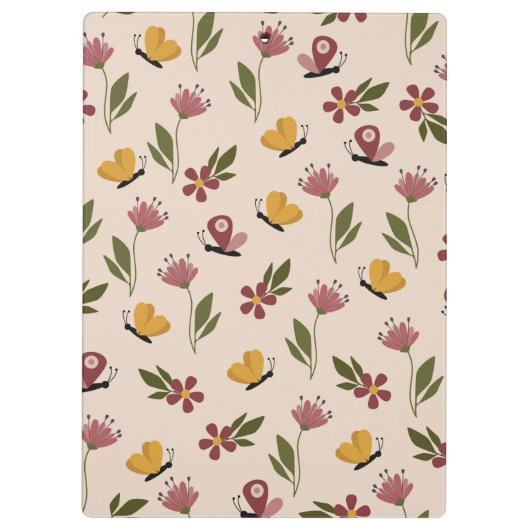 Floral Animes Zwischenablage Klemmbrett (Rückseite)