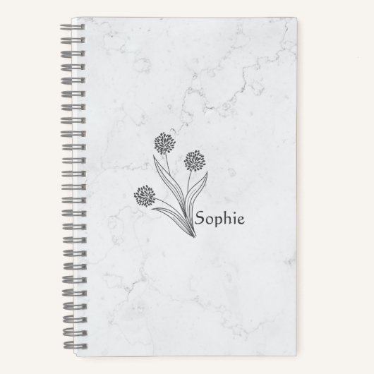 Floral anpassbare Reise 2025 Notizblock (Vorderseite)