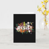 Floral Anti Trump politischer Protest Karte (Gelbe Blume)