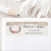 Floral Antlers Rustic Wood Custom Wedding (Insitu)