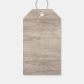 Floral Antlers Rustic Wood Wedding Vielen Dank Geschenkanhänger (Rückseite)