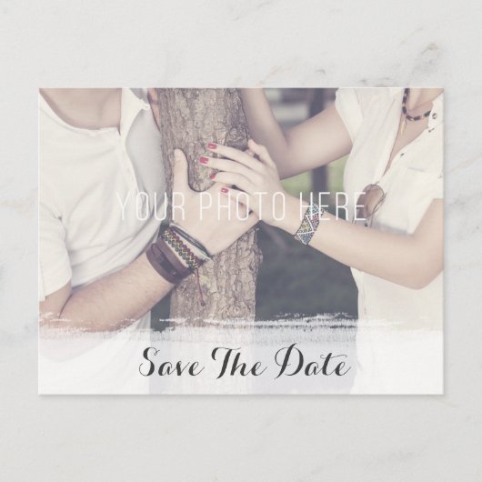 Floral Antlers Rustikale Hochzeit | SAVE THE DATE Ankündigungspostkarte (Vorderseite)