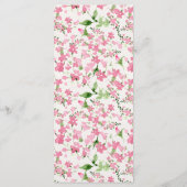 Floral Antlers Rustikales Menü für Hochzeiten nach Menükarte (Rückseite)