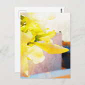 *~* Floral AP10 Gelbe Pfirsichfarben Blume Postkarte (Vorne/Hinten)