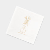 Floral Apothekary Bottle Wedding Servietten Mit Folie (Links)