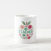 Floral Apple Lehrer Wertschätzung Kaffeetasse (Mittel)