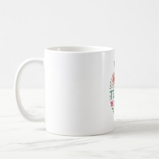 Floral Apple Lehrer Wertschätzung Kaffeetasse (Links)