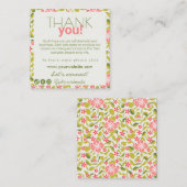 Floral Appreciation Business Card Begleitkarte (Vorne/Hinten)
