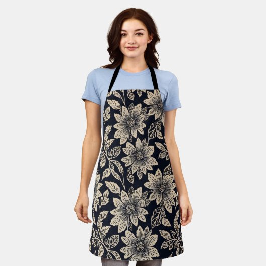 Floral Apron Schürze (Getragen)