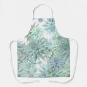 Floral Apron – Soft Blues & Greens on White Schürze (Vorderseite)