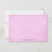 Floral Aquarell Aquamarin Flasche Danke Karte (Rückseite)