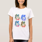 Floral Aquarell handgezeichnete abstrakte Kunst T T-Shirt (Vorderseite)