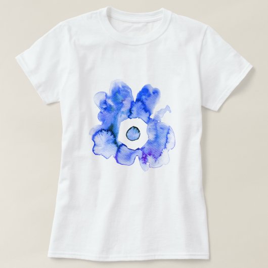 Floral Aquarell handgezeichnete abstrakte Kunst T T-Shirt (Design vorne)