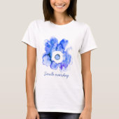 Floral Aquarell Lächeln abstrakte Kunst T - Shirt (Vorderseite)