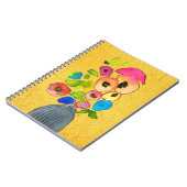 Floral Aquarell Moderne Blume Kunst Notizblock (Linke Seite)