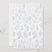 Floral Aquarell Moderne Typografie Hochzeit Einladung (Rückseite)