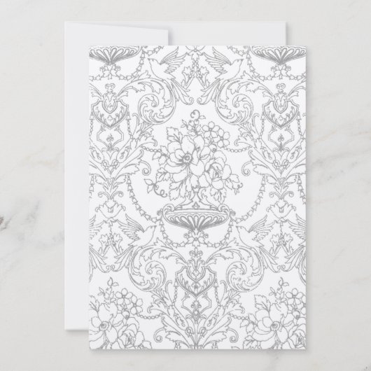 Floral Aquarell Moderne Typografie Hochzeit Einladung (Rückseite)